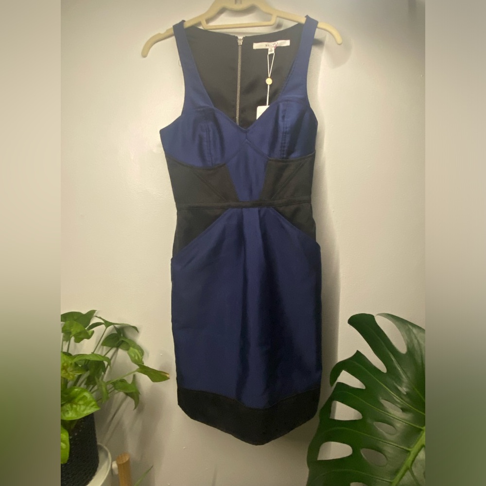 Walter Baker Colorblock Ottoman Corset Dress Size 0